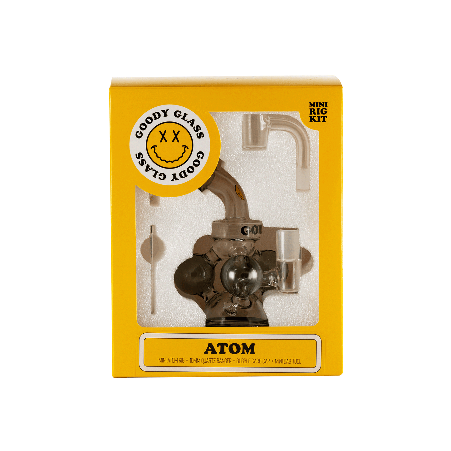 Goody Glass - Atom Mini Dab Rig 4-Piece Kit 4 Color Options Available