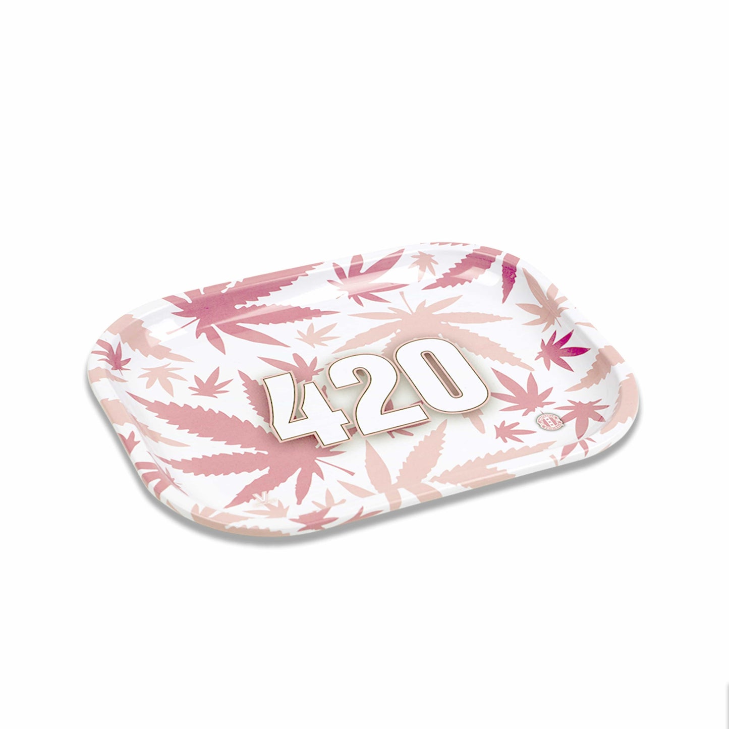 420 Pink Metal Rollin' Tray 2 Size Options